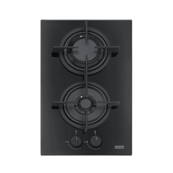 FRANKE Plaque de cuisson gaz 2 feux verre noir – FHCR 302 2F HE BK C