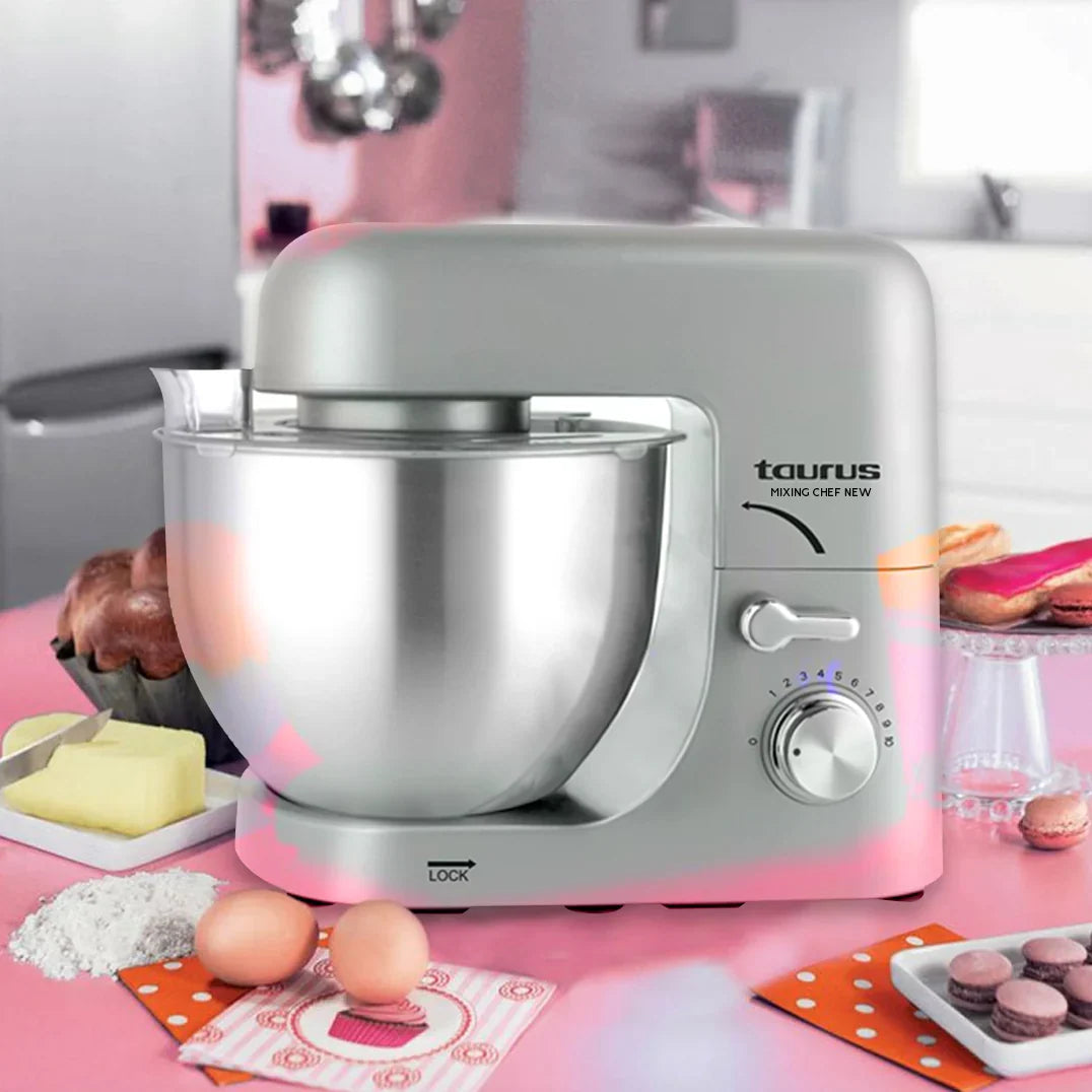 Taurus Pétrin Mixing Chef– 1800 W, Bol Inox 7 L, 8 Vitesses