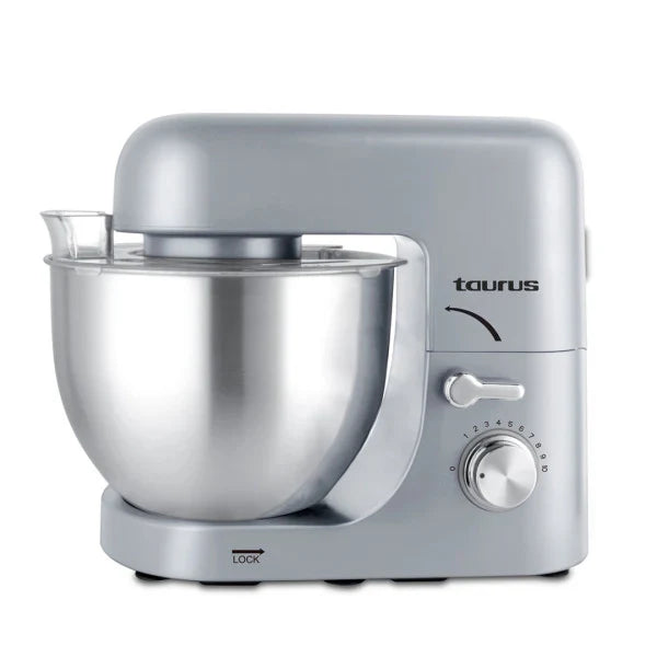 Taurus Robot Pâtissier Compact – 1400 W, Bol inox 5 L, Vitesse variable – Compact