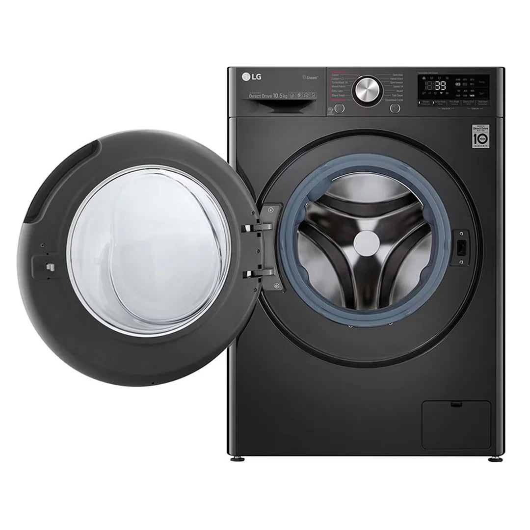 LG Lave-linge Frontale 10.5 kg – AI DD™, TurboWash™360°, Steam+, Wi-Fi – F4V9RWP2E