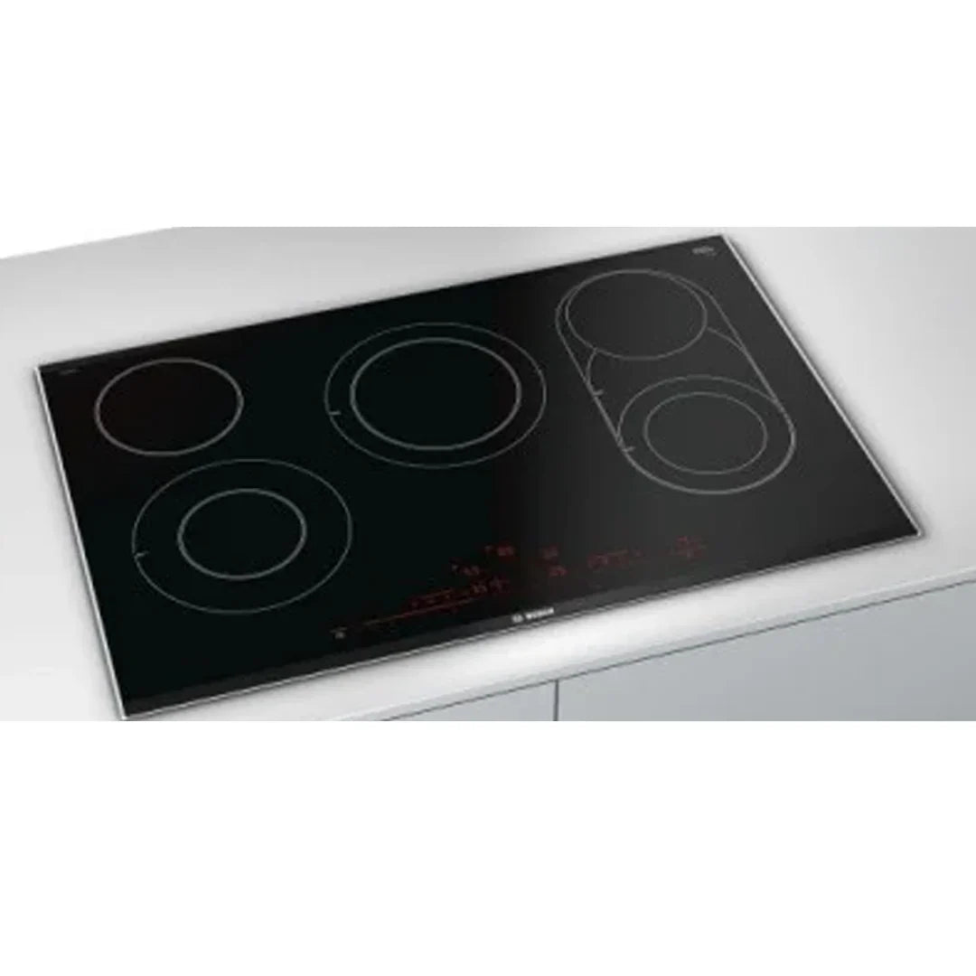 Bosch Plaque Vitro‑céramique 5 Zones 80 cm – Touch Control, CombiZone & Home Connect – PKM875DV1D