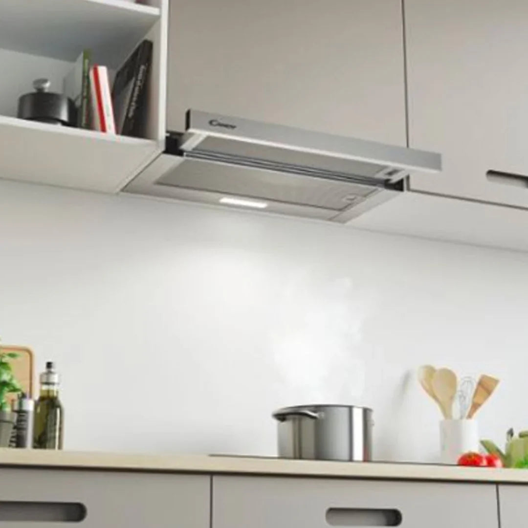 Candy Hotte Télescopique – 60 cm, Acier inoxydable, LED & 2 vitesses – CBT6130/3X