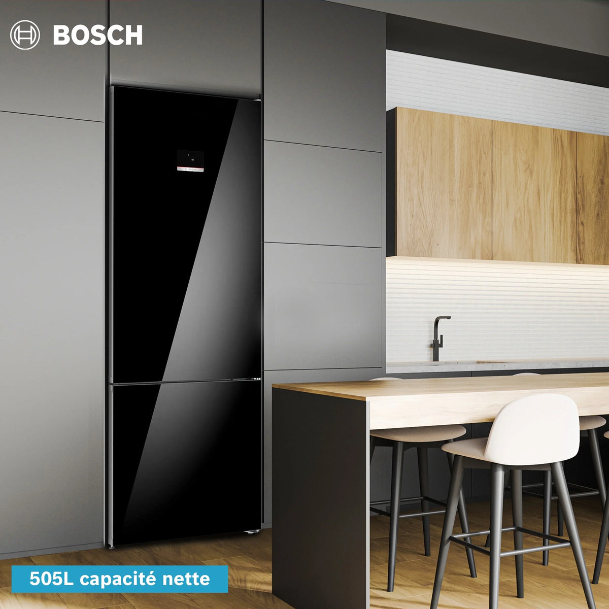 Bosch Réfrigérateur‑Congélateur Pose‑Libre Série 6 – 559 L XXL, Total No Frost, Vitafresh, 193×70 cm – KGN56LB31U