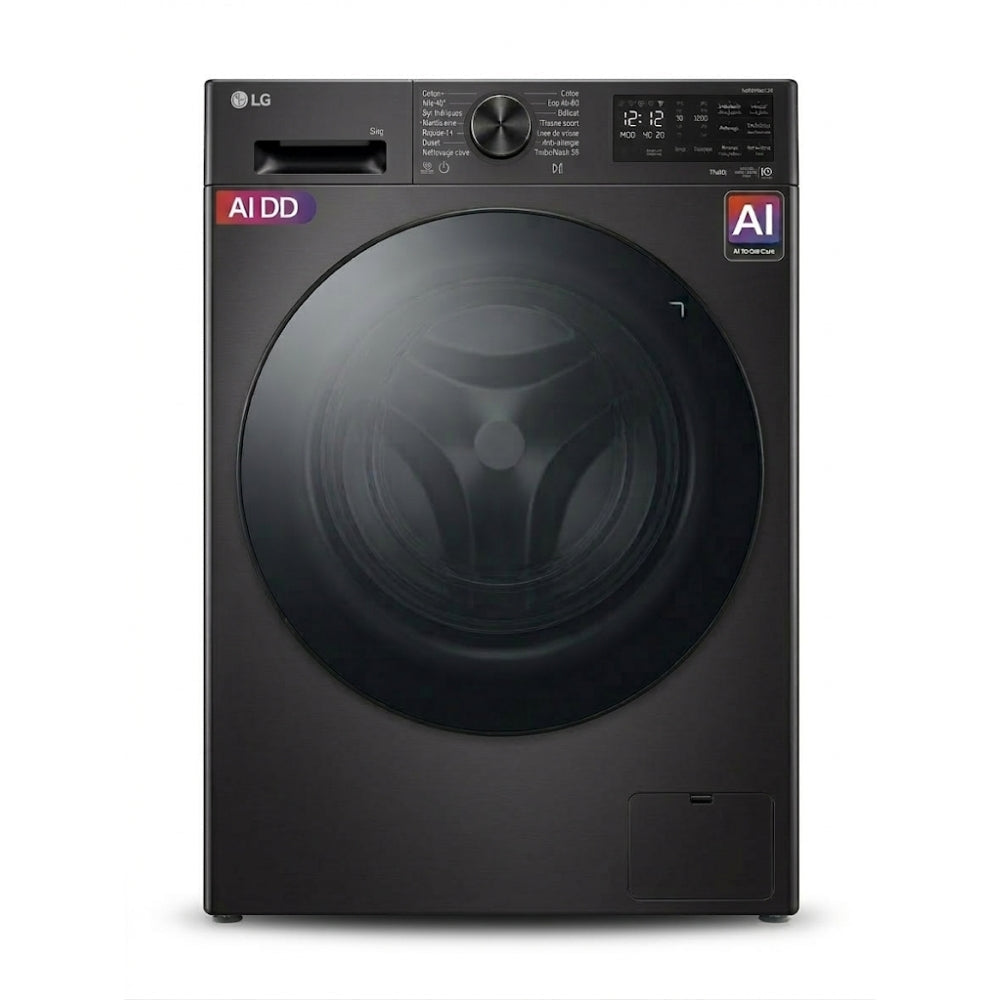 LG Lave-Linge Frontal 9 kg – Moteur Direct Drive, Vapeur, SmartThinQ Wi-Fi & AI Wash – F2X5PYN26