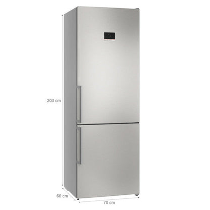 Bosch Réfrigérateur combiné 440 L No Frost 203 x 70 cm - VitaFresh XXL, Multi Airflow, Perfect Fit - KGN497ICT