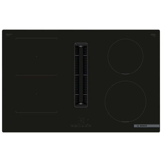 Bosch Série 4 PVS811B16E – Plaque à Induction 80 cm avec Hotte Intégrée Noire