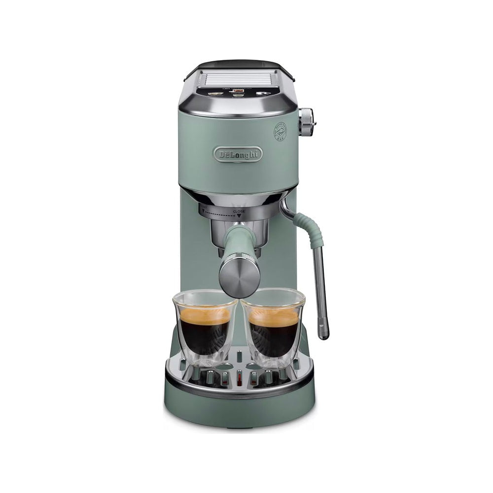 DeLonghi Machine à expresso Dedica Duo, 15 bars, Cold Brew, buse My LatteArt, verte - EC890.GR