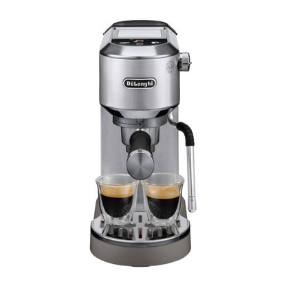 DeLonghi Machine à expresso Dedica Duo, 15 bars, Cold Brew, buse My LatteArt, métal - EC890.M