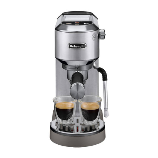 DeLonghi Machine à expresso Dedica Duo, 15 bars, Cold Brew, buse My LatteArt, métal - EC890.M
