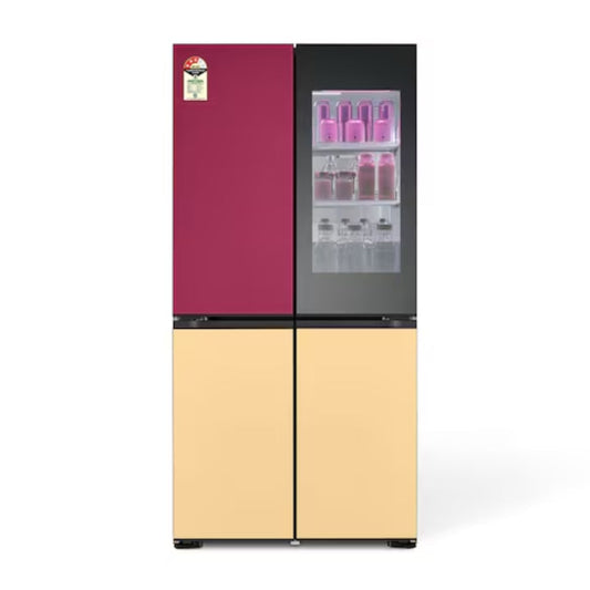 LG Réfrigérateur French Door 4 portes 617 L - InstaView, MoodUP, LINEAR Cooling, Door Cooling+, ThinQ Wi-Fi - GR-A24FDMMB