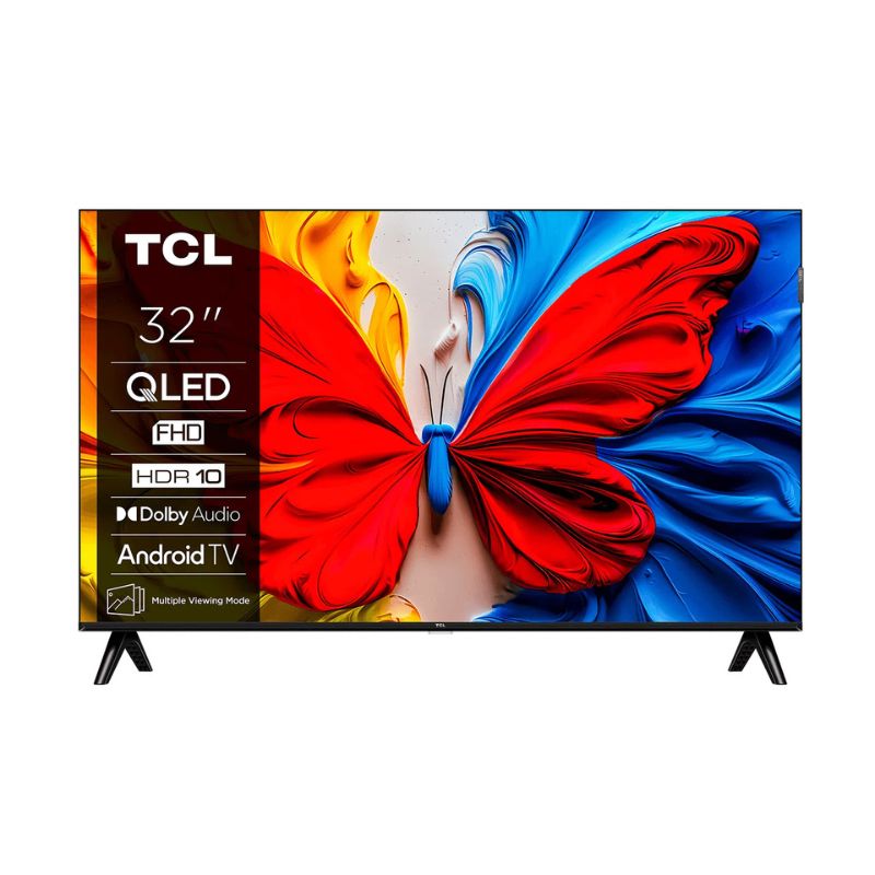 TCL TV QLED 32” – Full HD (1920×1080), Google TV, HDR10+, Dolby Audio, Wi‑Fi, Bluetooth 5.0, 3×HDMI, 2×USB – TCL 32S5K