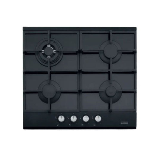 FRANKE Plaque de cuisson à gaz 4 feux en verre noir – FHNG 604 4G TC BK C