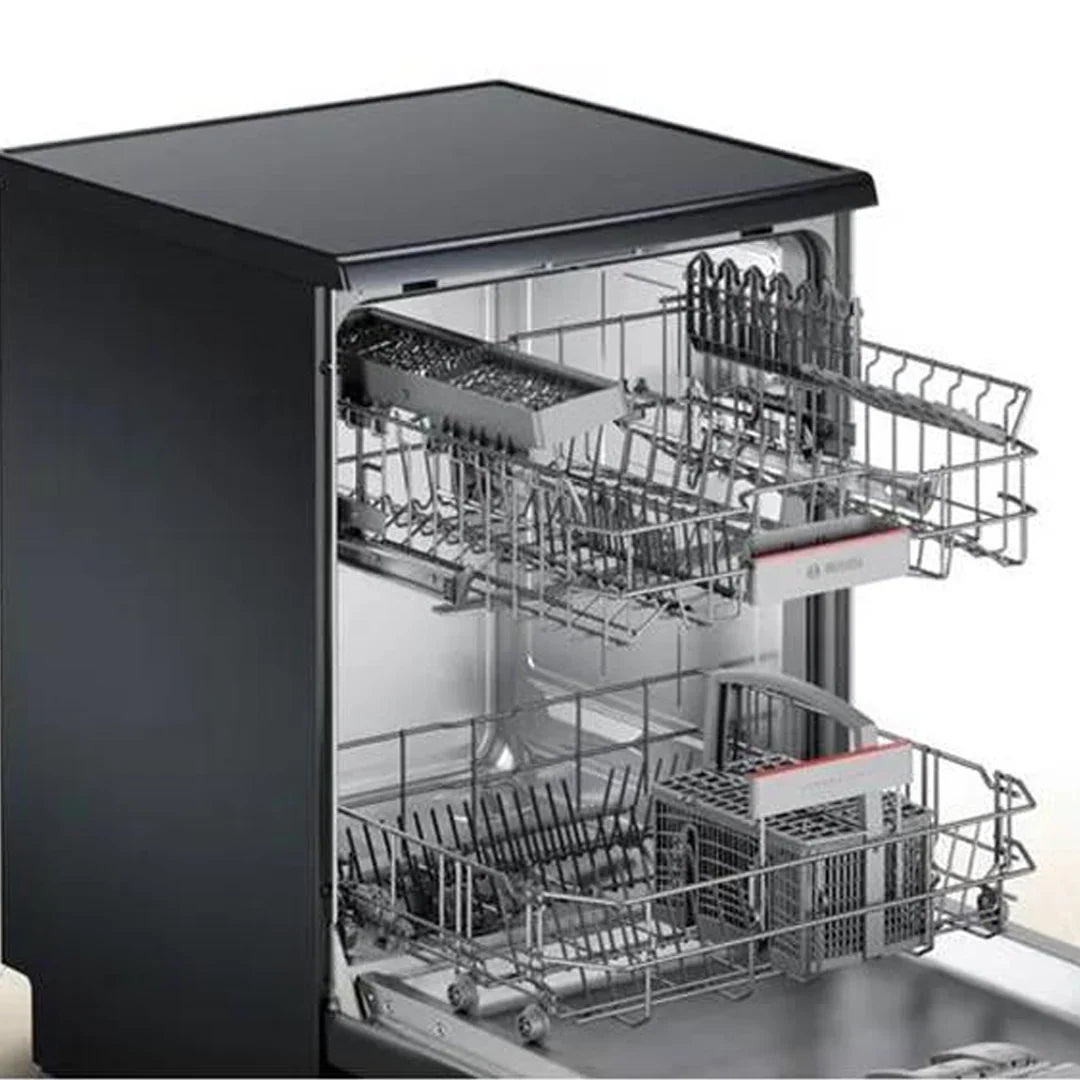 Bosch Lave‑vaisselle pose‑libre 60 cm 13 couverts – acier brossé noir anti‑traces – SMS4IKC62T