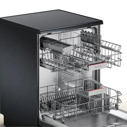 Bosch Lave‑vaisselle pose‑libre 60 cm 13 couverts – acier brossé noir anti‑traces – SMS4IKC62T