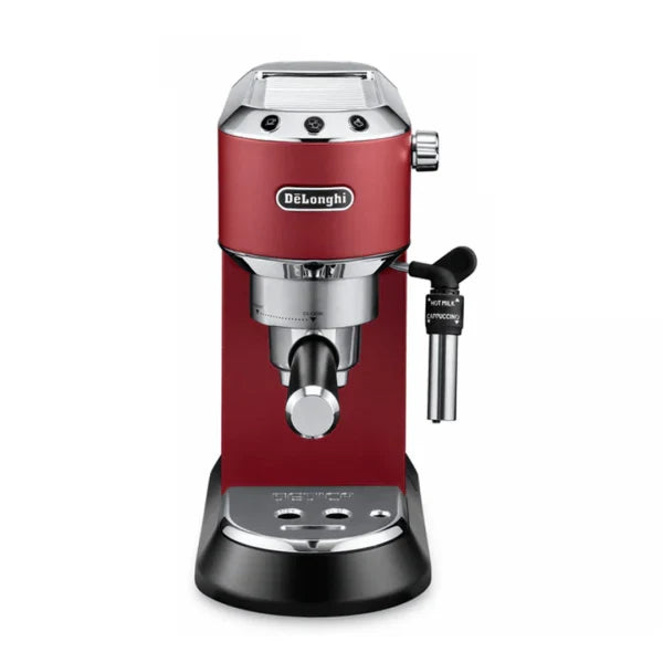 DeLonghi Machine expresso manuelle – 15 bars, Thermoblock, buse vapeur Cappuccino, réservoir 1,1 L, largeur 15 cm – EC685.R