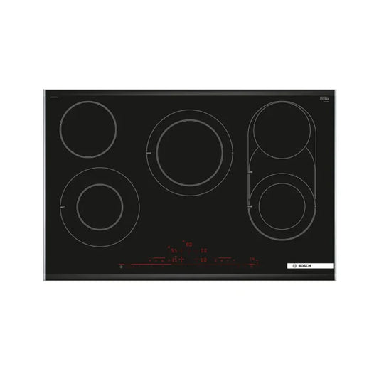 Bosch Plaque Vitro‑céramique 5 Zones 80 cm – Touch Control, CombiZone & Home Connect – PKM875DV1D