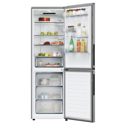 Candy Réfrigérateur Combiné 355 L No Frost – Inox – 60 cm de large – CNCQ2T618EX