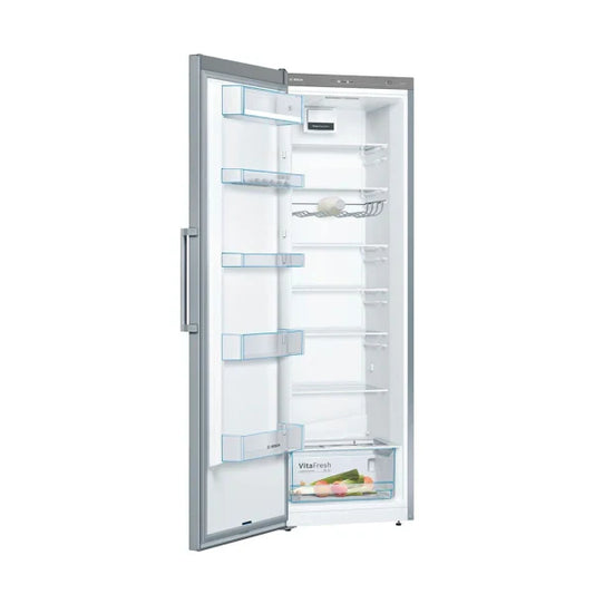 Bosch Réfrigérateur Pose‑Libre Série 4 – 346 L, Inox, LED, VitaFresh, Super Cooling – KSV36VL30U