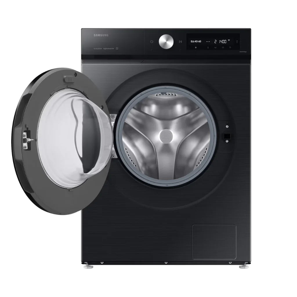 Samsung Lave-linge hublot 9 kg – AI ecobubble, AI Wash, 1400 tr/min, SmartThings, Noir – WW90DB7U94GB