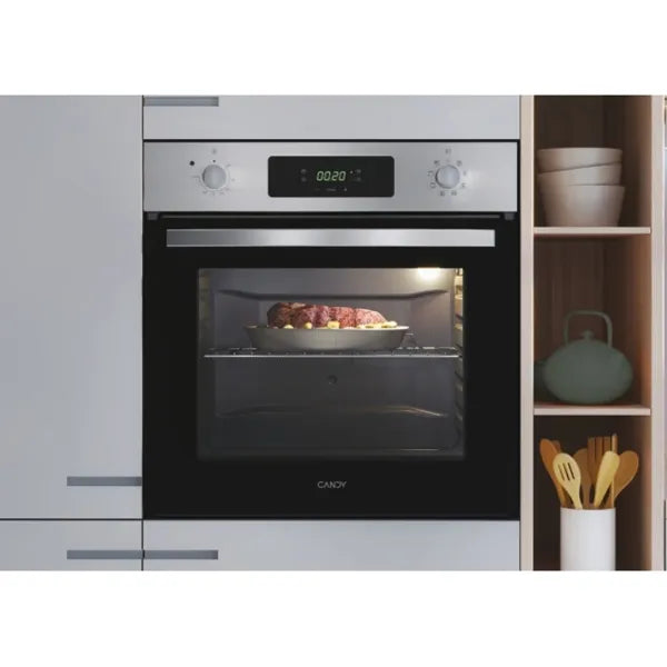 Candy Four encastrable 60 cm – 65 L, 8 fonctions, chaleur tournante, nettoyage catalyse, Inox – FIDC X665/1