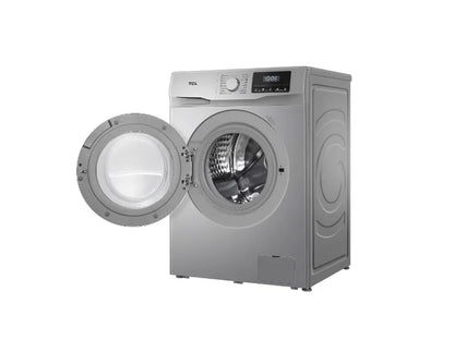 TCL Lave-linge à chargement frontal – 8 kg, Inverter, Écran digital, Gris – P608FLG