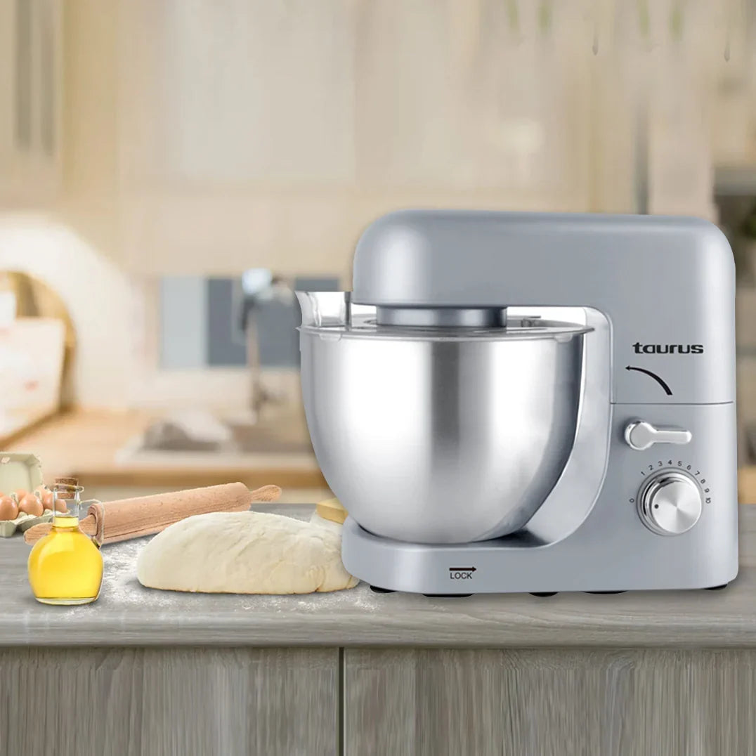 Taurus Robot Pâtissier Compact – 1400 W, Bol inox 5 L, Vitesse variable – Compact