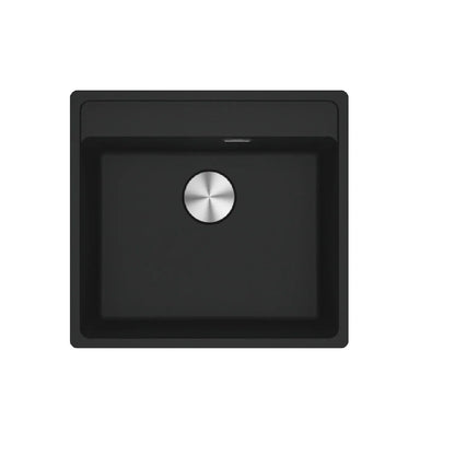 FRANKE Évier Fragranite MRG 610-52 – 1 Bac, Noir Mat, 3 Trous