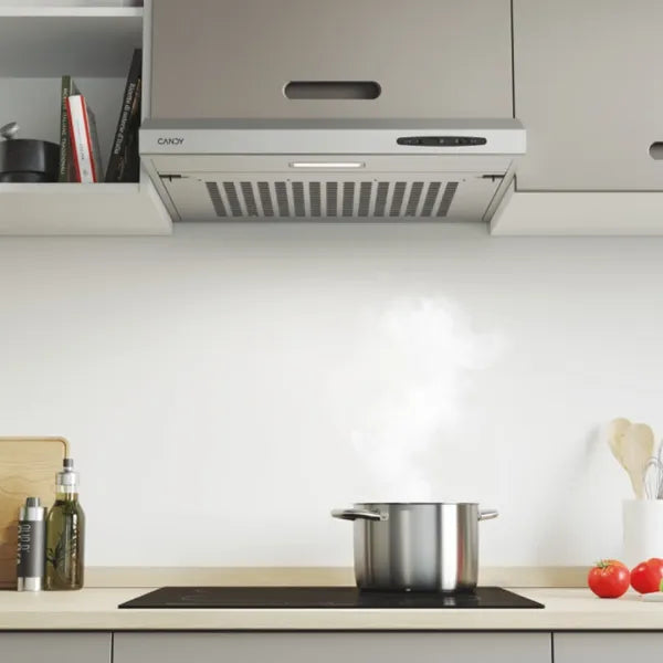 Candy Hotte casquette encastrable 60 cm – Inox, 209 m³/h, LED, 3 vitesses – CFT610/5X/1