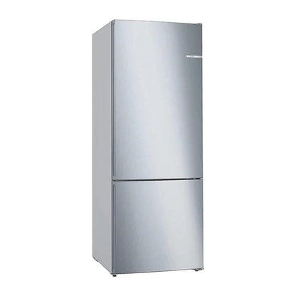 Bosch Combiné Réfrigérateur‑Congélateur – 186 × 70 cm, Acier brossé anti‑traces, Total No Frost – KGN55VI2M9