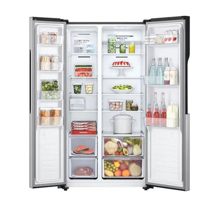 LG Réfrigérateur Side by Side 423L – Linear Inverter, LinearCooling™, No Frost – GR-B507PQAM