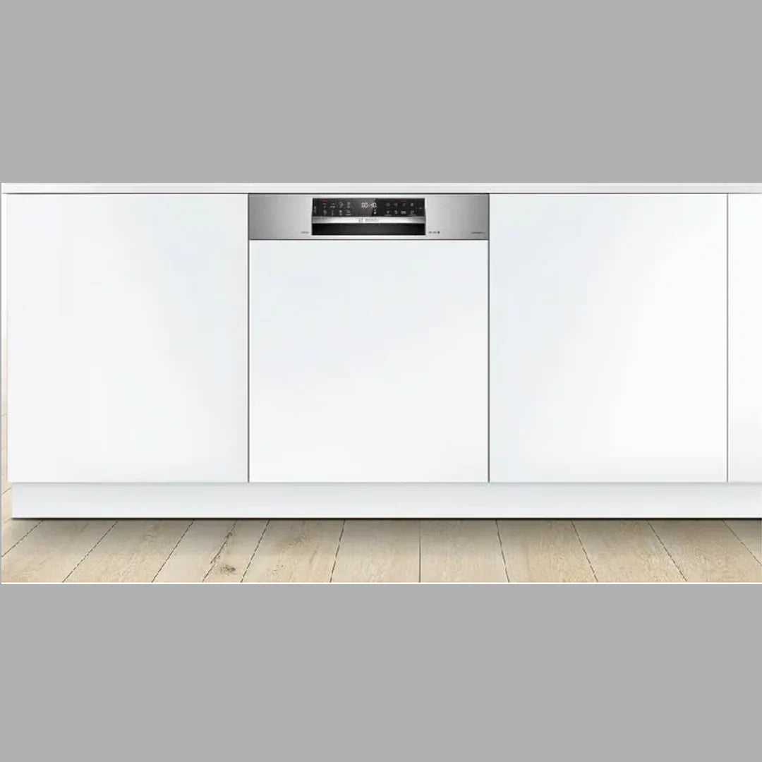 Bosch Lave-vaisselle encastrable 60 cm acier brossé – 13 couverts, Home Connect Wi-Fi, 46 dB, 8 programmes, RackMatic – SMI6EKS81T