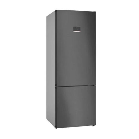 Bosch Réfrigérateur combiné – 505 L, 193 × 70 cm, Total No Frost, VitaFresh, acier brossé noir anti-traces – KGN56CX30U