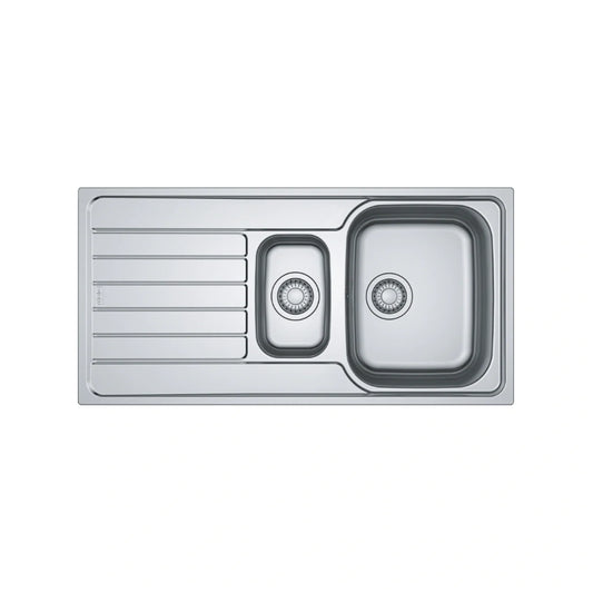 FRANKE Évier Inox, 2 Bacs avec Égouttoir, LHD – SKX 651-100/50