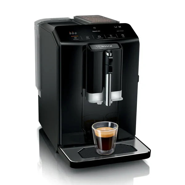Bosch Machine à café tout‑automatique VeroCafe Série 2 – Broyeur céramique 250 g, réservoir 1,4 L, mousseur intégré – TIE20119