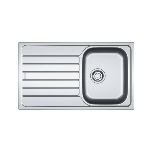FRANKE Évier Inox, 1 Bac avec Égouttoir, LHD – SKX 611-86/50
