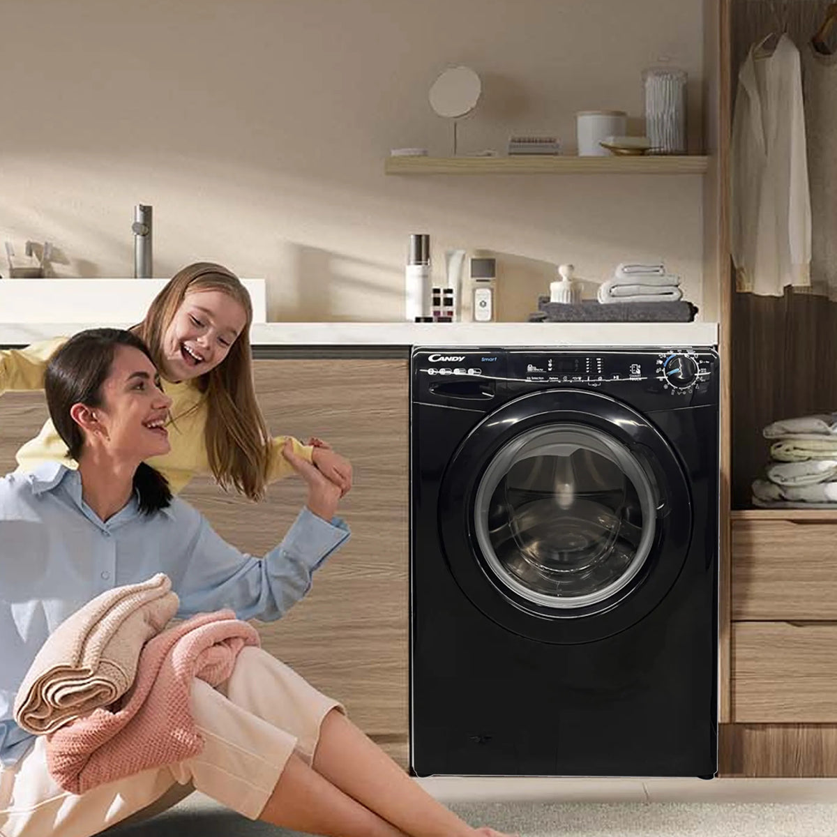 Candy Lave‑Linge 8 kg – Moteur AC, NFC, Départ différé – CS1082DBB/1‑15