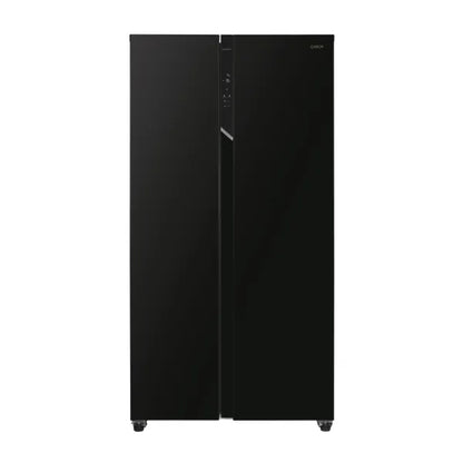 Candy Réfrigérateur Américain Side-by-Side – 521 L, No Frost, écran tactile intégré à la poignée, 39 dB, 177×91×67 cm – CHSBSO-6174B