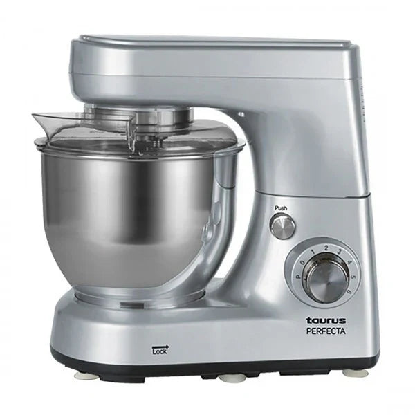 Taurus Robot Pétrin – Bol inox 5 L, 1200 W, 6 vitesses + Turbo - Perfecta