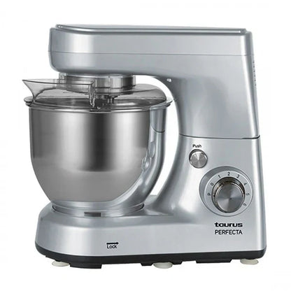Taurus Robot Pétrin – Bol inox 5 L, 1200 W, 6 vitesses + Turbo - Perfecta
