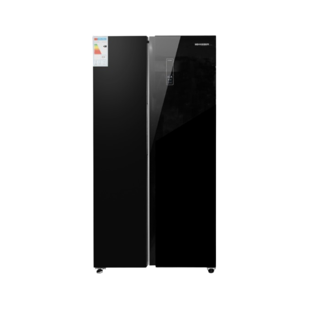 SCHNEIDER Réfrigérateur 2 Portes NoFrost 581 L Miroir Noir – SCH-FF2-80.1