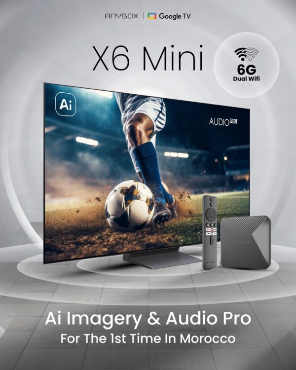 Anybox X6 Mini Ai | TV Box Google TV OS 16 avec Résolution 4K HDR et Abonnements gratuit Illimités